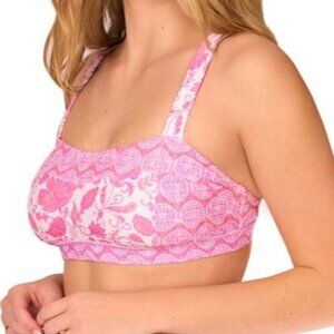 NEW Cabana Life Size Medium Bikini Top Floral SPF UPF Beach Vacation